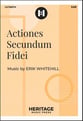 Actiones Secundum Fidei SAB choral sheet music cover